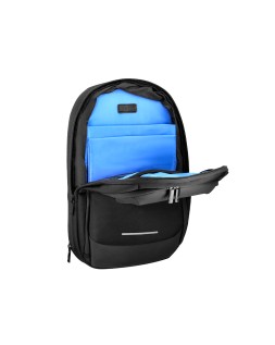Mochila antartik slim con bols illo para portatil con tres compartimentos 45x15x33cm color negro