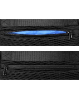 Mochila antartik slim con bols illo para portatil con tres compartimentos 45x15x33cm color negro