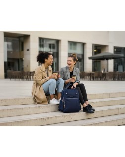 Mochila antartik nova 4 compartimentos color azul marino 410x180x320 mm