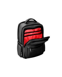 Mochila antartik volt 5 compartimentos color negro interior rojo 450x180x330 mm