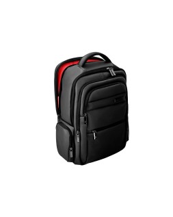Mochila antartik volt 5 compartimentos color negro interior rojo 450x180x330 mm