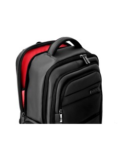 Mochila antartik volt 5 compartimentos color negro interior rojo 450x180x330 mm