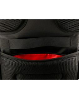 Mochila antartik volt 5 compartimentos color negro interior rojo 450x180x330 mm