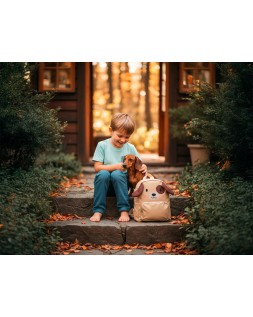 Mochila infantil imaginovo backpack buddies perro dos compartimentos poliester 280x90x200 mm