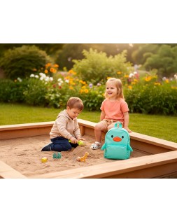 Mochila infantil imaginovo backpack buddies pollo azul dos compartimentos poliester 280x90x200 mm