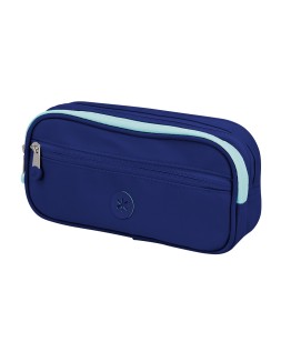 Estuche portatodo antartik fusion flex 3 cremalleras azulmarino compañero mochila 100x60x220 mm