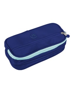 Estuche portatodo antartik fusion flex 3 cremalleras azulmarino compañero mochila 100x60x220 mm