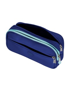Estuche portatodo antartik fusion flex 3 cremalleras azulmarino compañero mochila 100x60x220 mm
