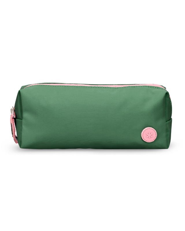 Estuche portatodo antartik basic pack 1 compartimento verde compañero mochila 80x55x210 mm