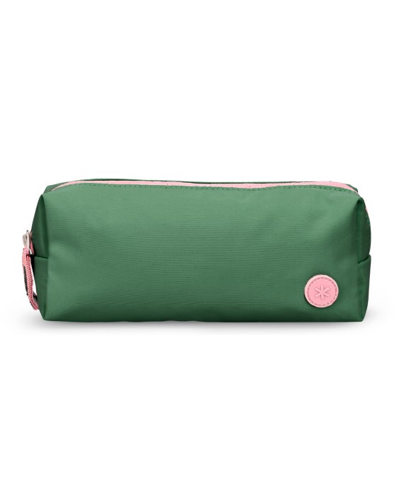 Estuche portatodo antartik basic pack 1 compartimento verde compañero mochila 80x55x210 mm