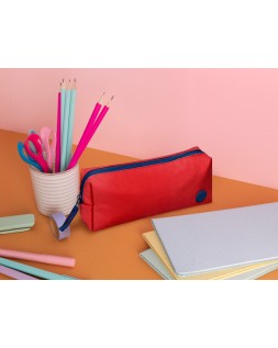 Estuche portatodo antartik basic pack 1 compartimento granate compañero mochila 80x55x210 mm