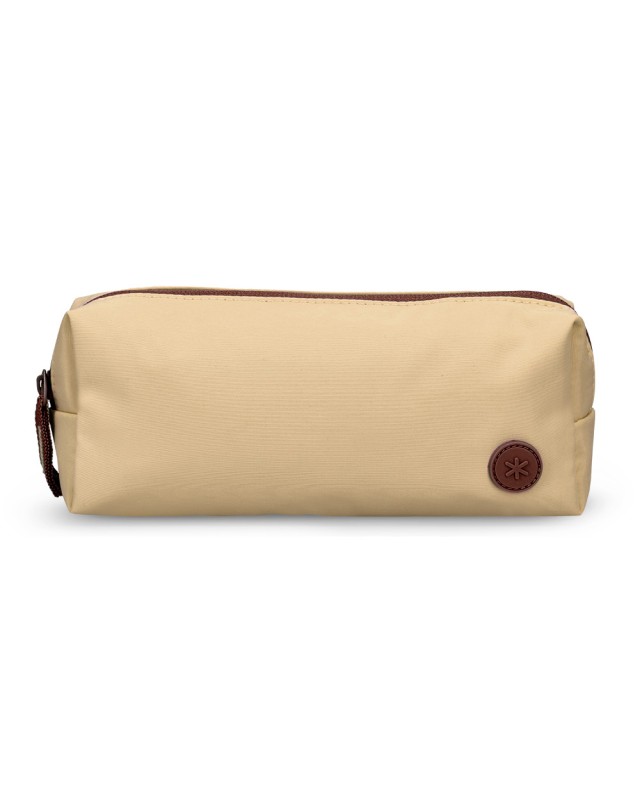 Estuche portatodo antartik basic pack 1 compartimento beige compañero mochila 80x55x210 mm
