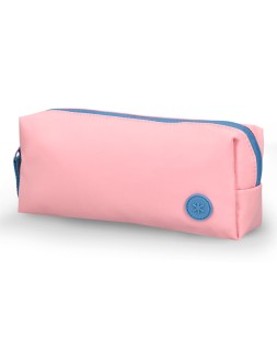 Estuche portatodo antartik basic pack 1 compartimento rosa compañero mochila 80x55x210 mm