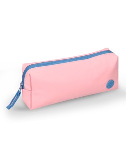 Estuche portatodo antartik basic pack 1 compartimento rosa compañero mochila 80x55x210 mm