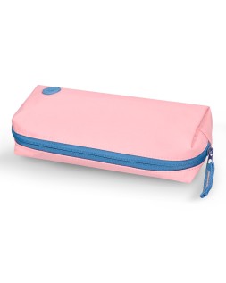 Estuche portatodo antartik basic pack 1 compartimento rosa compañero mochila 80x55x210 mm
