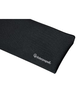 Estuche portatodo liderpapel plano ancho una cremallera 200x100 mm negro
