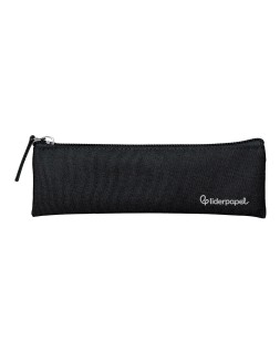 Estuche portatodo liderpapel plano estrecho una cremallera 200x60 mm negro