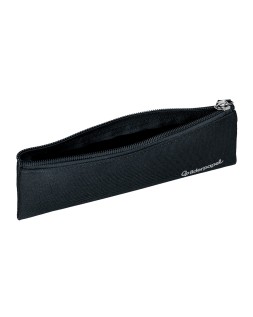 Estuche portatodo liderpapel plano estrecho una cremallera 200x60 mm negro