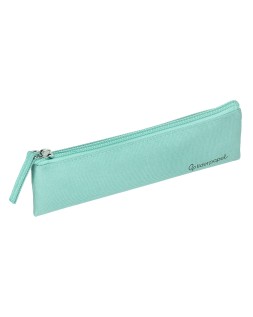 Estuche portatodo liderpapel plano estrecho una cremallera 200x60 mm verde manzana