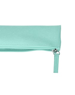 Estuche portatodo liderpapel plano estrecho una cremallera 200x60 mm verde manzana