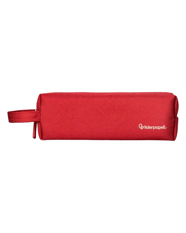 Estuche portatodo liderpapel classic rectangular con asa 210x70mm rojo