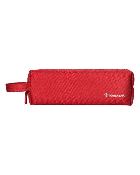 Estuche portatodo liderpapel classic rectangular con asa 210x70mm rojo