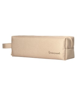 Estuche portatodo liderpapel classic rectangular con asa 210x70mm crema