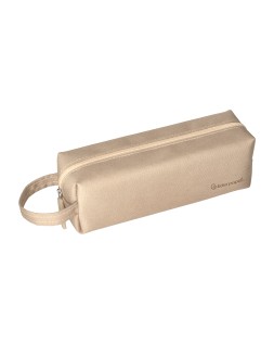 Estuche portatodo liderpapel classic rectangular con asa 210x70mm crema