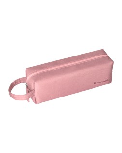 Estuche portatodo liderpapel classic rectangular con asa 210x70mm rosa