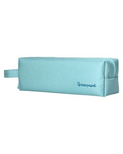 Estuche portatodo liderpapel classic rectangular con asa 210x70mm azul celeste