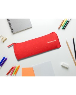 Estuche portatodo liderpapel classic cilindrico ancho 210x70mm rojo