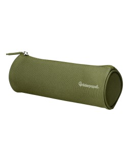 Estuche portatodo liderpapel classic cilindrico ancho 210x70mm verde militar