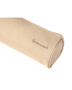 Estuche portatodo liderpapel classic cilindrico ancho 210x70mm crema