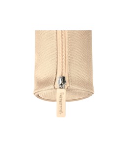 Estuche portatodo liderpapel classic cilindrico ancho 210x70mm crema