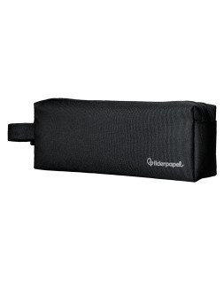 Estuche portatodo liderpapel classic rectangular con asa 2 cremalleras 210 x80mm negro