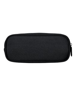 Estuche portatodo liderpapel classic ovalado 2 cremalleras con bolsillo delantero 210x90mm negro