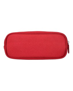 Estuche portatodo liderpapel classic ovalado 2 cremalleras con bolsillo delantero 210x90mm rojo