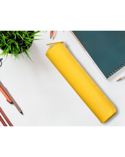 Estuche portatodo liderpapel slim cilindrico 220x45mm amarillo