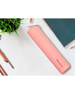 Estuche portatodo liderpapel slim cilindrico 220x45mm rosa