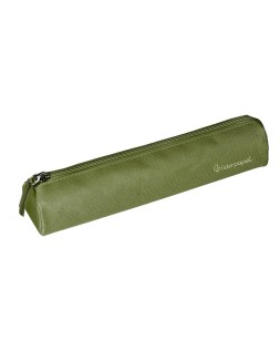 Estuche portatodo liderpapel slim cilindrico 220x45mm verde militar