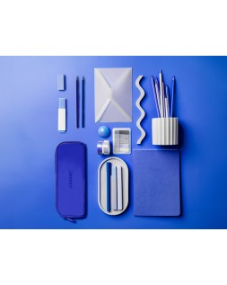 Estuche portatodo antartik prisma silicona soft rectangular 185x50x75 mm color azul oscuro