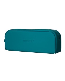 Estuche portatodo antartik prisma silicona soft rectangular 185x50x75 mm color turquesa