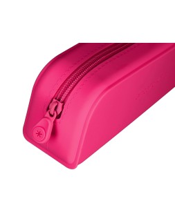 Estuche portatodo antartik prisma silicona soft rectangular 185x50x75 mm rosa fucsia