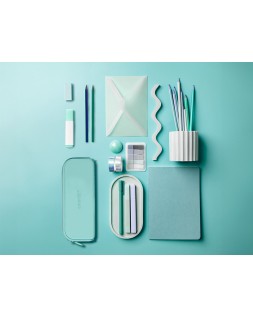 Estuche portatodo antartik prisma silicona soft rectangular 185x50x75 mm menta