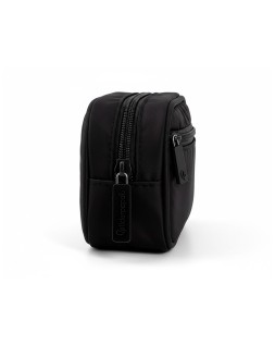 Estuche portatodo liderpapel duo 2 cremalleras con bolsillofrontal negro 220x90x50 mm