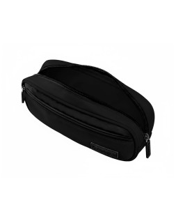 Estuche portatodo liderpapel duo 2 cremalleras con bolsillofrontal negro 220x90x50 mm