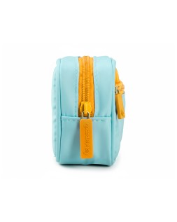 Estuche portatodo liderpapel duo 2 cremalleras con bolsillofrontal azul claro 220x90x50 mm