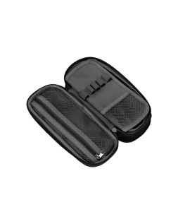 Estuche portatodo liderpapel color pop 2 cremalleras con compartimento extensible negro 230x60 mm