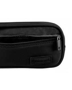 Estuche portatodo liderpapel duo 3 cremalleras con bolsillofrontal negro 220x90x70 mm