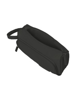 Estuche portatodo liderpapel minibag 2 cremalleras con bolsillo interior negro 210 x 210x100x70 mm